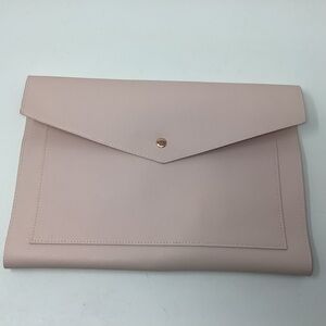 Glass Ladder Co. Pink Megan Vegan Portfolio Clutch